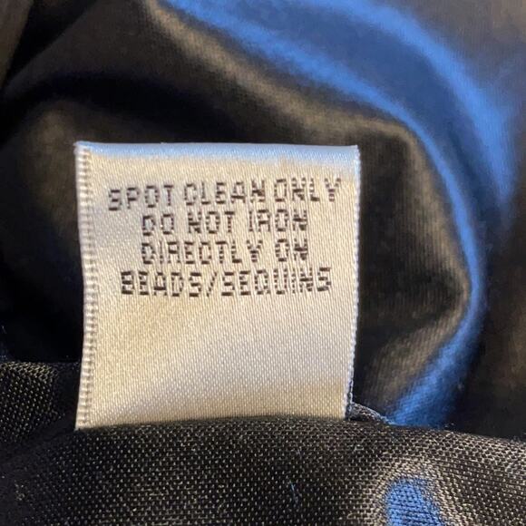 Cache Y2K Glam Black & White Sequin Embellished Swirl Mini Party Dress Size 6 - Picture 9 of 9